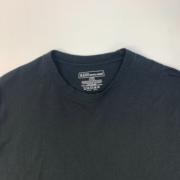 5.11 Tactical T Shirt Mens L Large Black Cotton Short Sleeve Utili-T Crew Neck - Picture 3 of 9